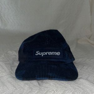 Supreme black & blue camo hat